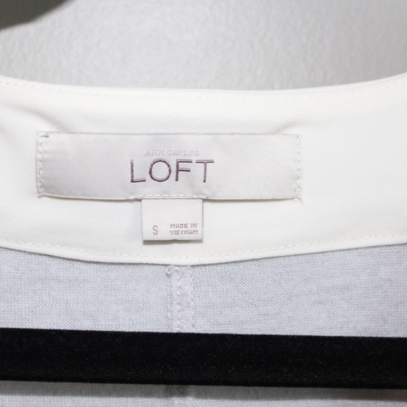 Ann Taylor Loft Two Tone Tunic Blouse Small - Picture 3 of 6